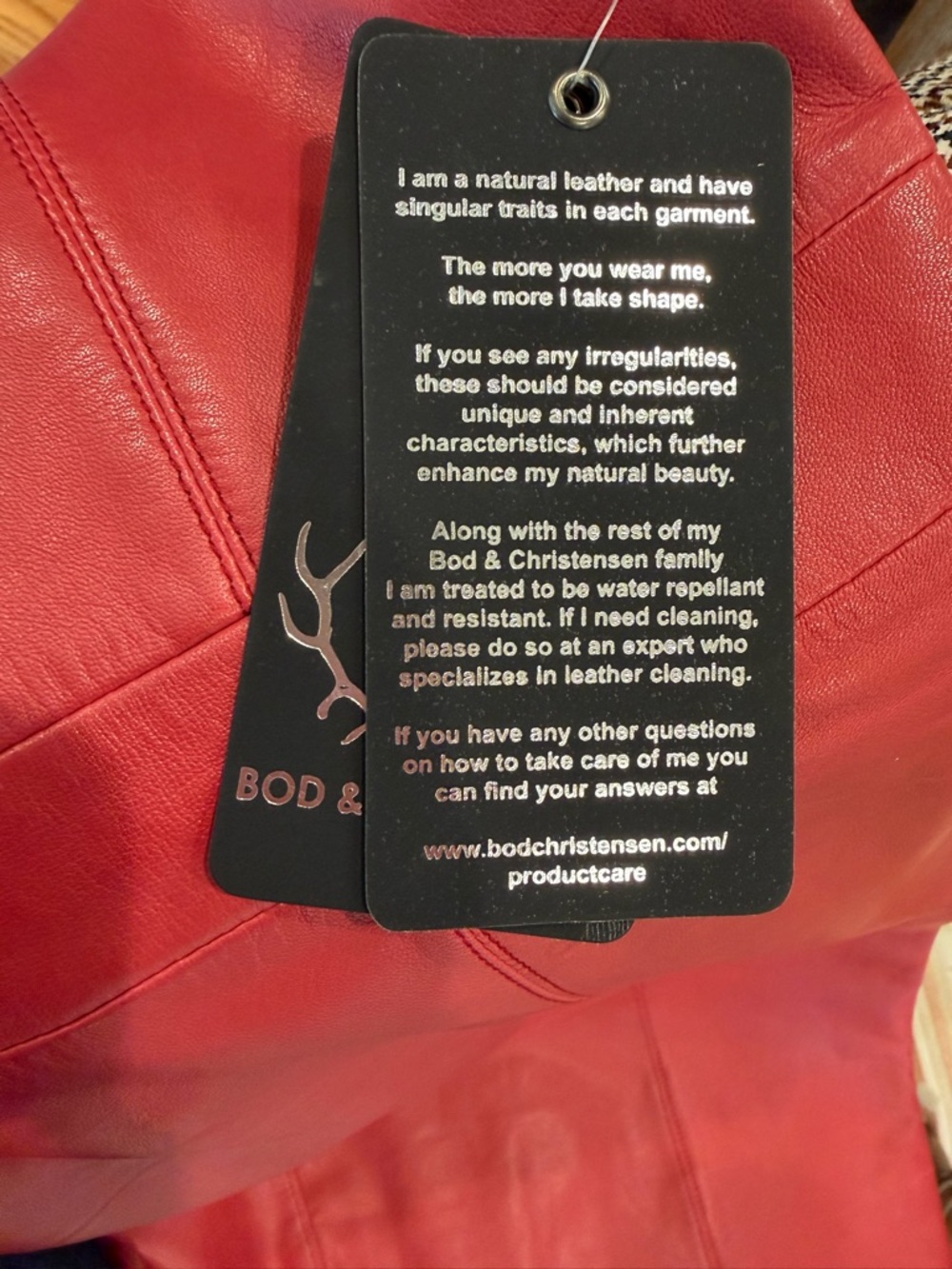 Red Leather Halter Midi Dress - Picture 7 of 8
